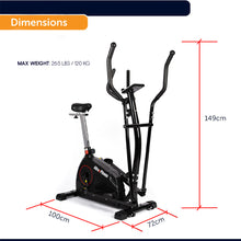 Load image into Gallery viewer, ALTRAX 2-in-1 Magnetic Elliptical Bike and Cross Trainer, 11 lb Flywheel, Sitting/Standing, Dual Grip Handle Bars