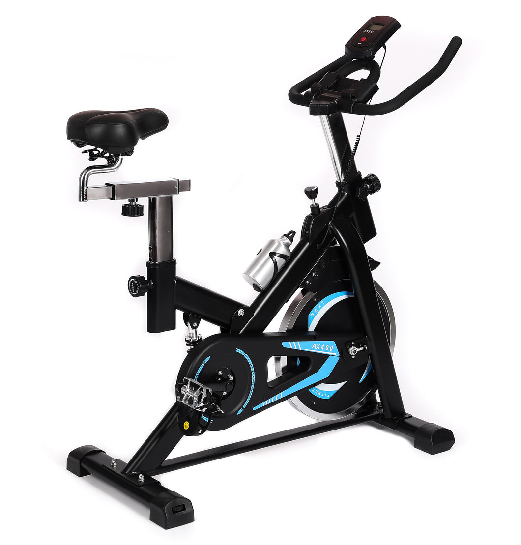 Altrax Fitness Exercise Bike, 30 lb Flywheel, Spring Shock Absorber, Infinite Resistance, Stationary Bikes, Exercise Equipment and Cycling Bikes for Home Workout