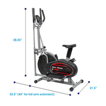 Load image into Gallery viewer, ALTRAX Elliptical Stepper Bike and Cross Trainer - Sitting/Standing - 2-in-1 Design - 5 lb Flywheel - (Black/Silver)
