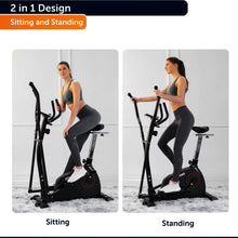 Load image into Gallery viewer, ALTRAX 2-in-1 Magnetic Elliptical Bike and Cross Trainer, 11 lb Flywheel, Sitting/Standing, Dual Grip Handle Bars
